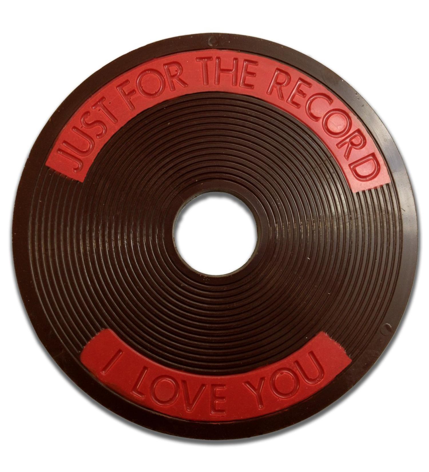 Valentines Day I Love You LP Record Premium Swiss Dark Chocolate