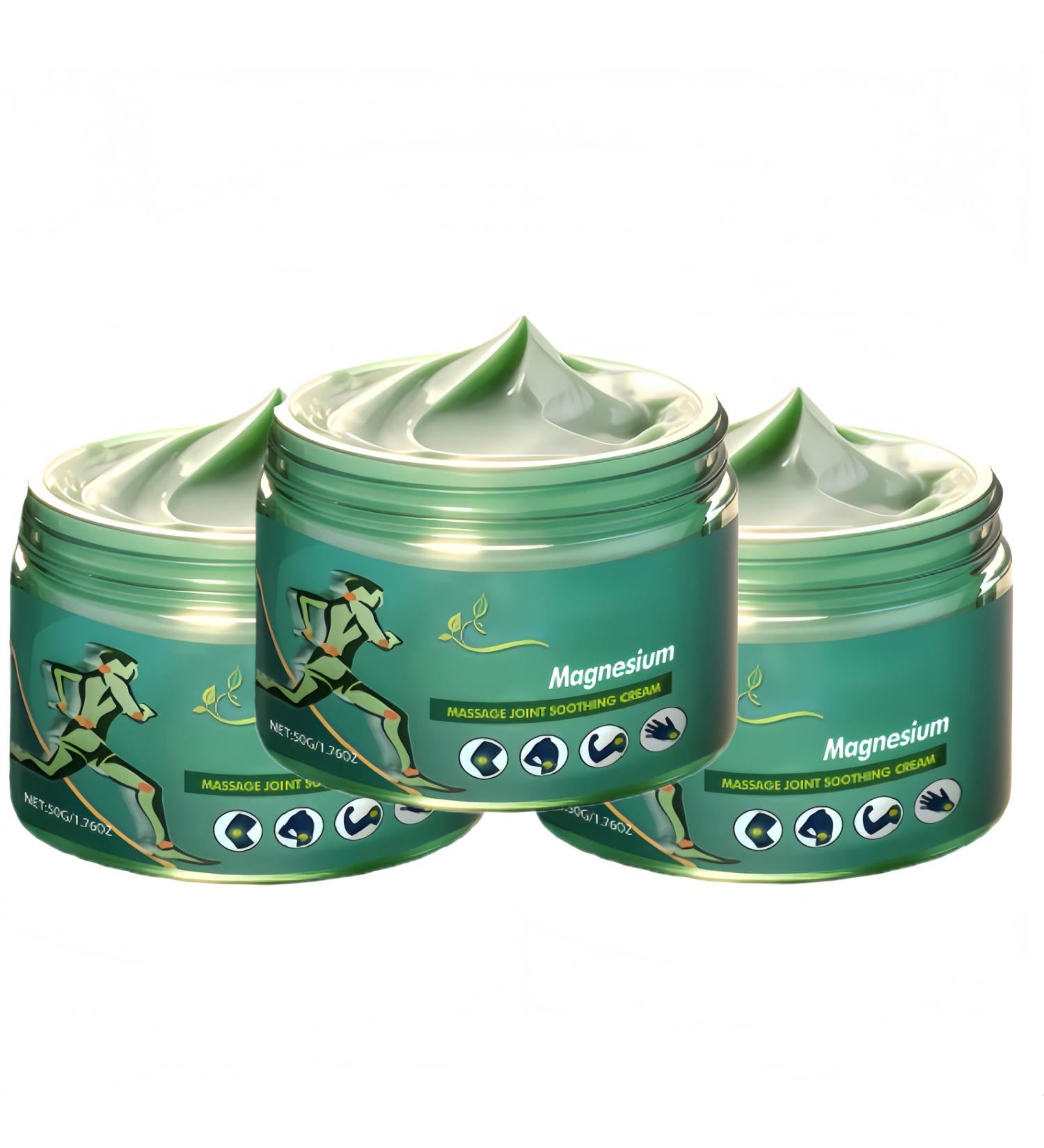 Cr me de massage avanc e au magn sium pour soulager la douleur douce et nourrissante rafra chissante et non grasse adapt e au cou aux mains au dos aux bras et aux jambes. (3Pi ce) - Buy Online on GoSupps.com