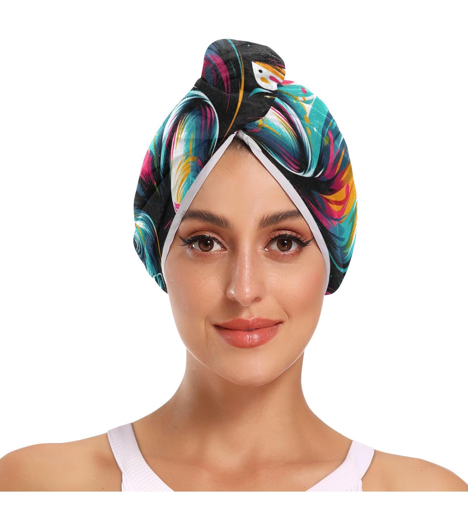 Buy Multi-Colored Rhino Hair Towel 2 Pack Super Absorbent & Quick Dry Hair Turbans for Women & Girls | International Shipping Available - Buy Online on GoSupps.com