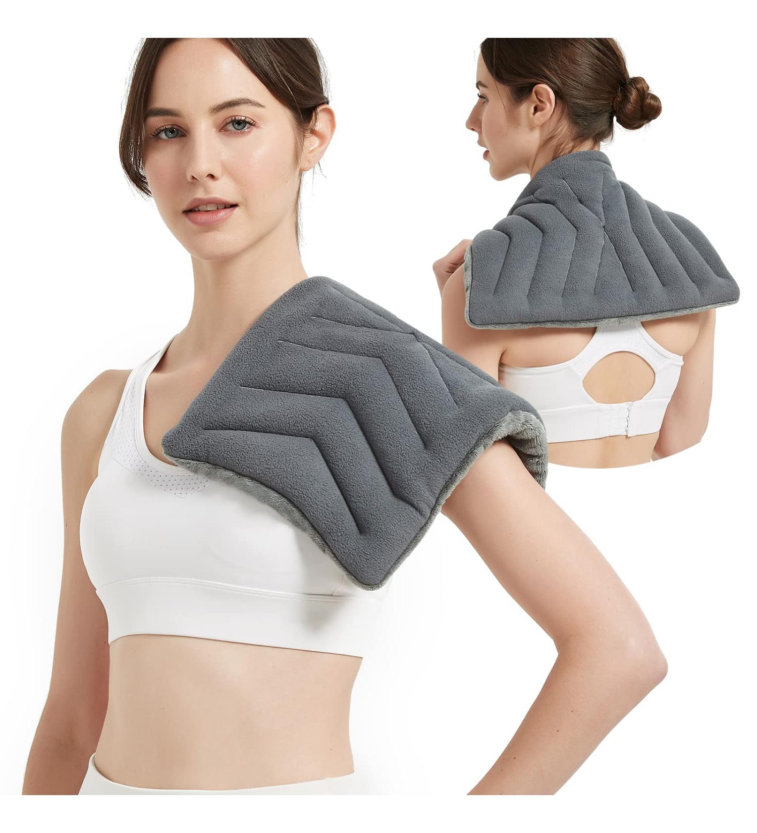 Moist Heat Therapy Microwave Heating Pad 16x10 - Neck & Shoulder Pain Relief - Dark Gray - Buy Online on GoSupps.com
