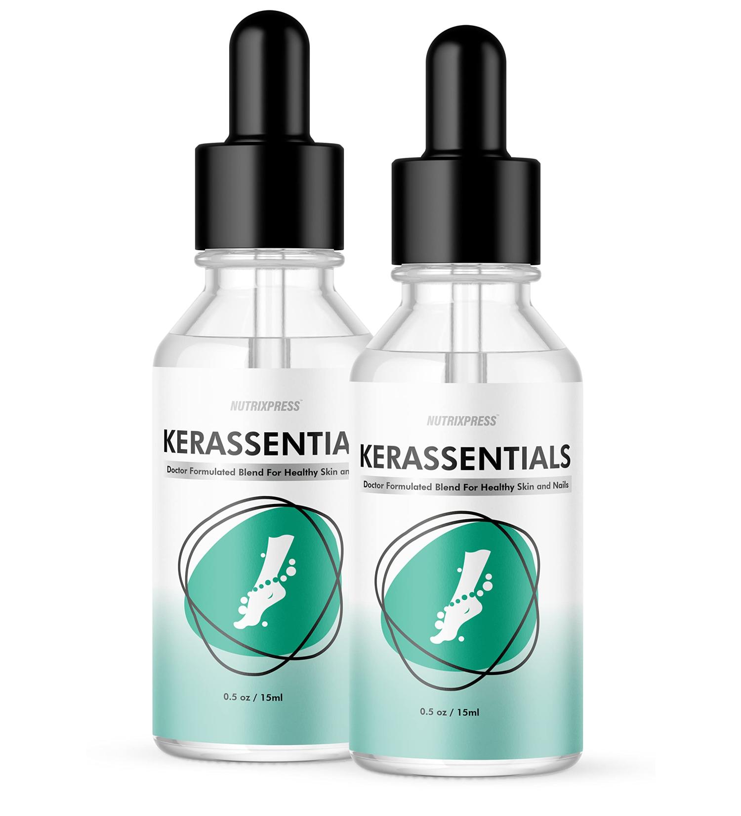 (2 Pack) Kerassentials Oil for Fungus Toe Nails - Advanced Formula with Applicator | 60 Days Supply - Buy Online on GoSupps.com
