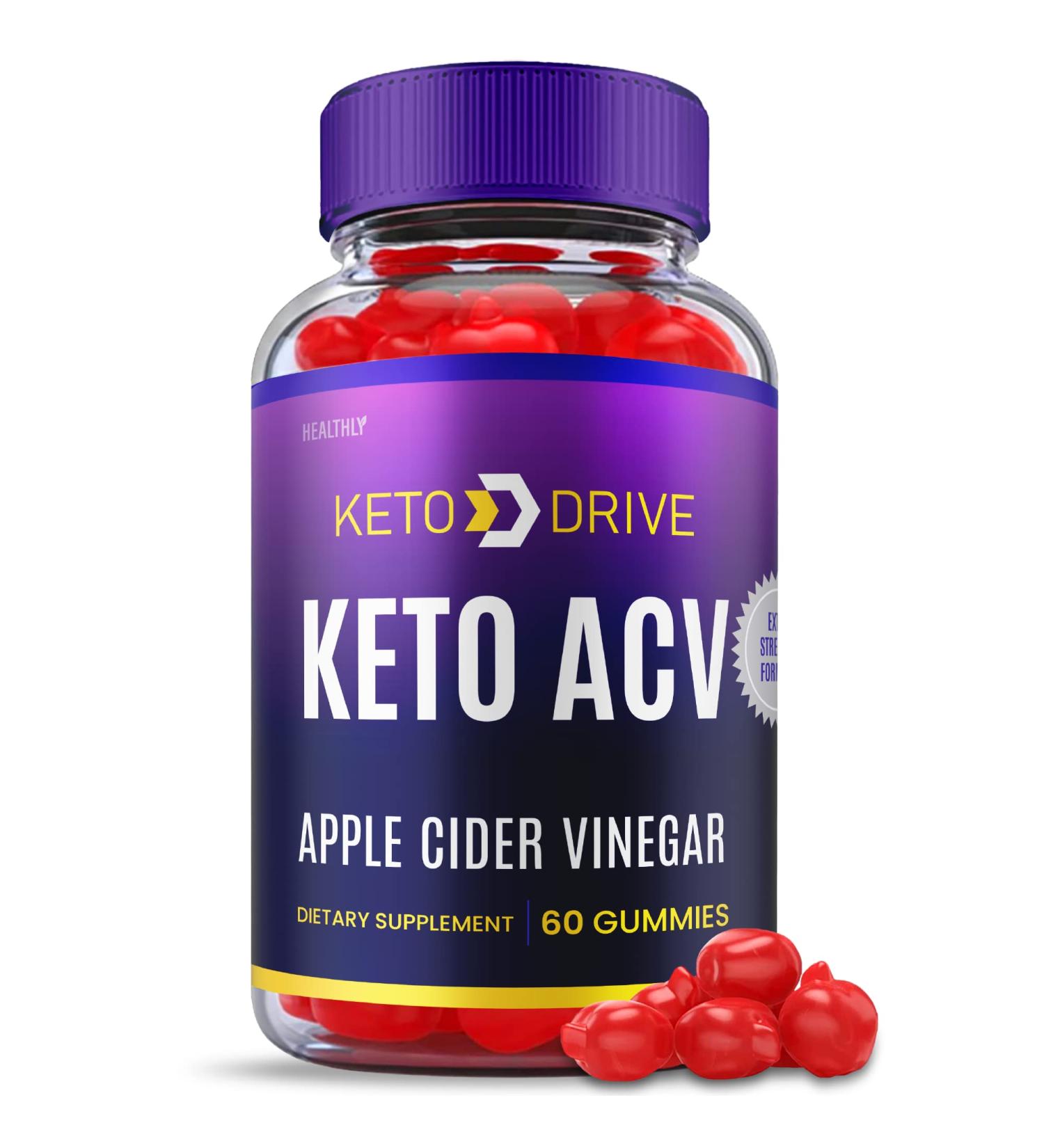 Keto Drive ACV Gummies - Advanced Weight Loss Formula with Apple Cider Vinegar & Beet Root Juice (60 Gummies) - Buy Online on GoSupps.com