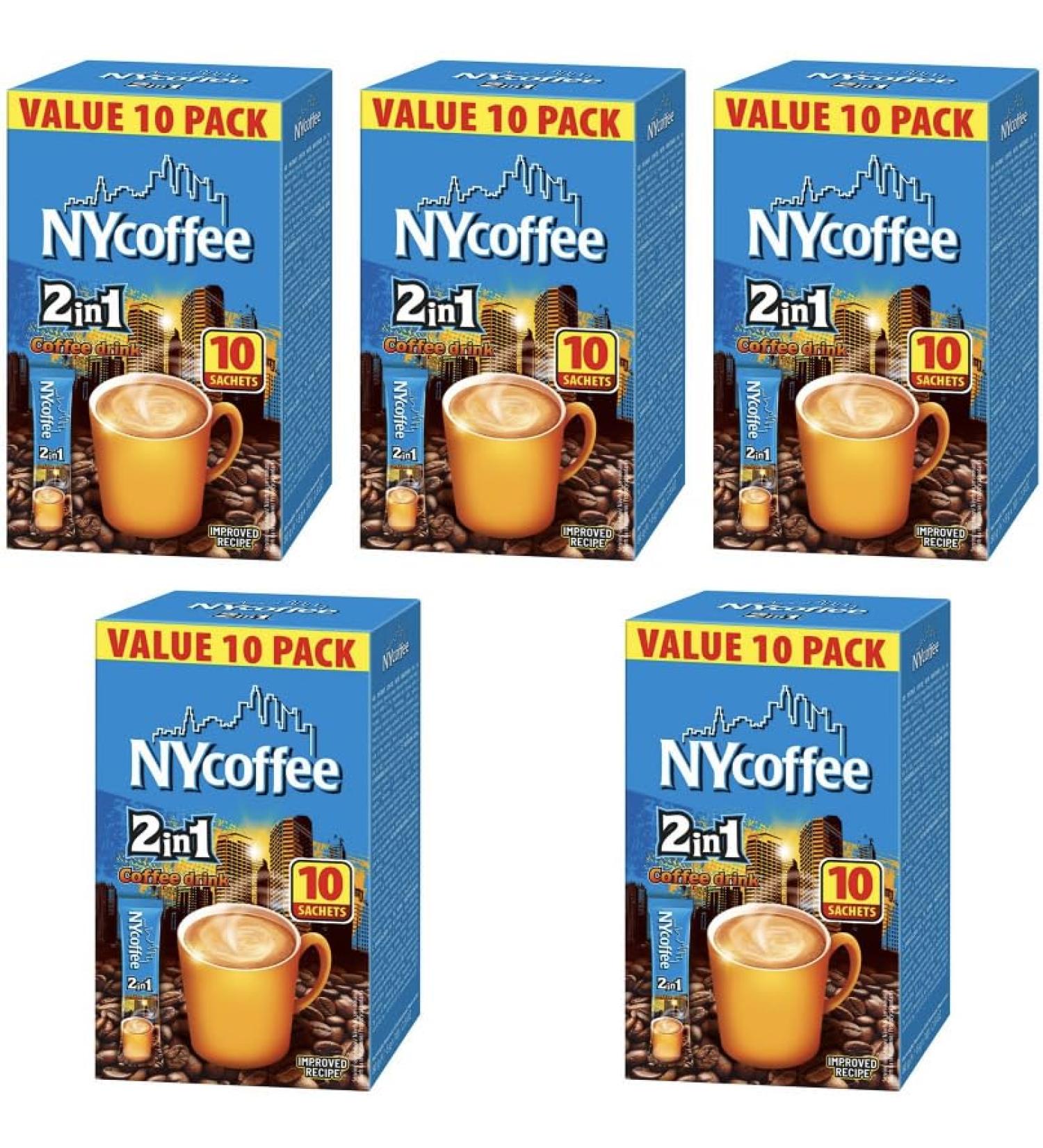 NY Coffee 2-in-1 Sachets (50 Sachet in Total) 10 Sachet x 5pack - Buy Online on GoSupps.com