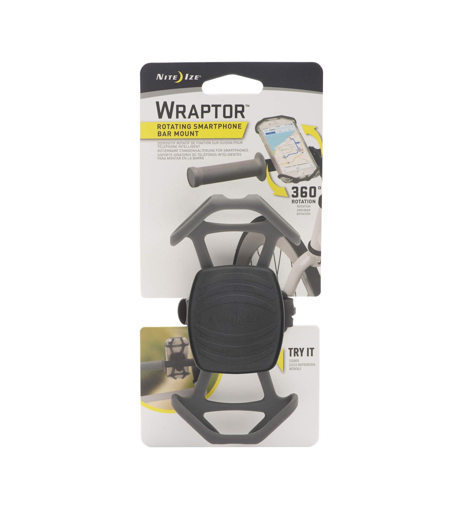 Nite Ize Wraptor  Rotating Smartphone Bar Mount  Grey - Buy Online on GoSupps.com