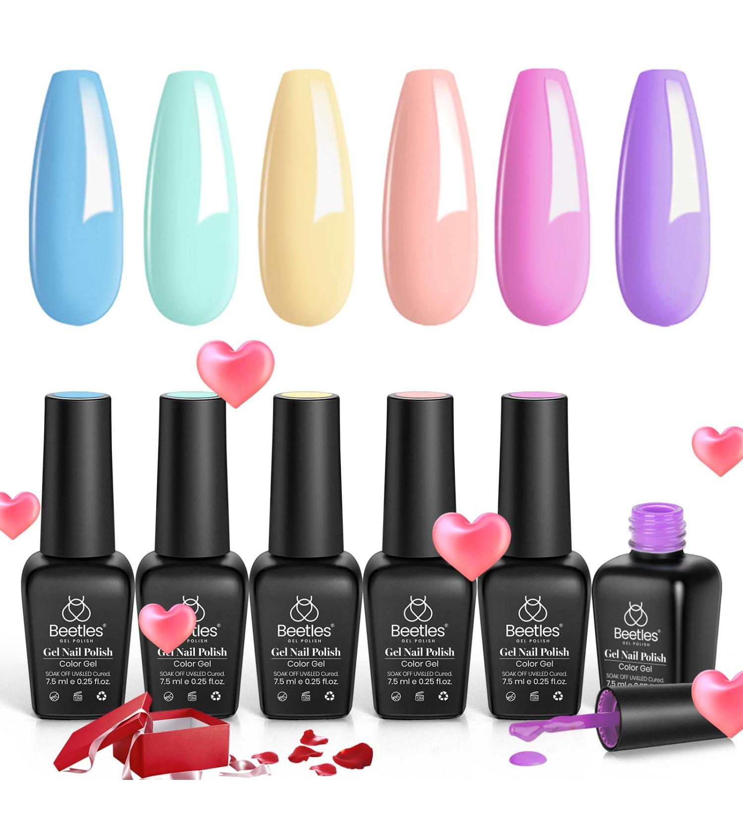 Beetles Gel Nail Polishes - Unicorn Colors Purple Pink | Easter Nail Art Decoration | Soak Off UV Polish - Buy Online on GoSupps.com