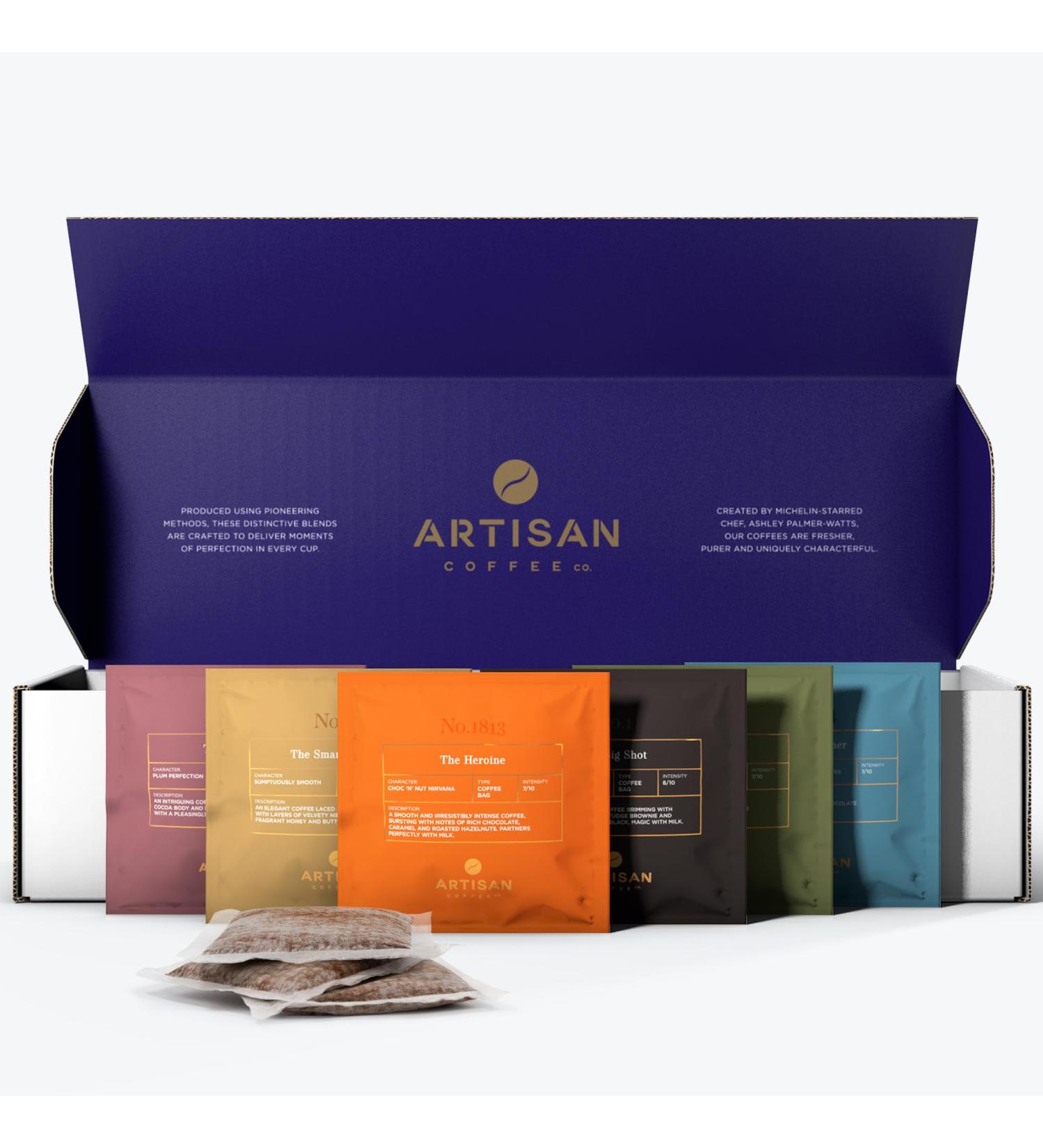 Artisan Coffee Co. Tasting Collection - 18 Coffee Bags Gift Set | Characteristic Blends & Roasts, 100% Arabica Beans - Buy Online on GoSupps.com