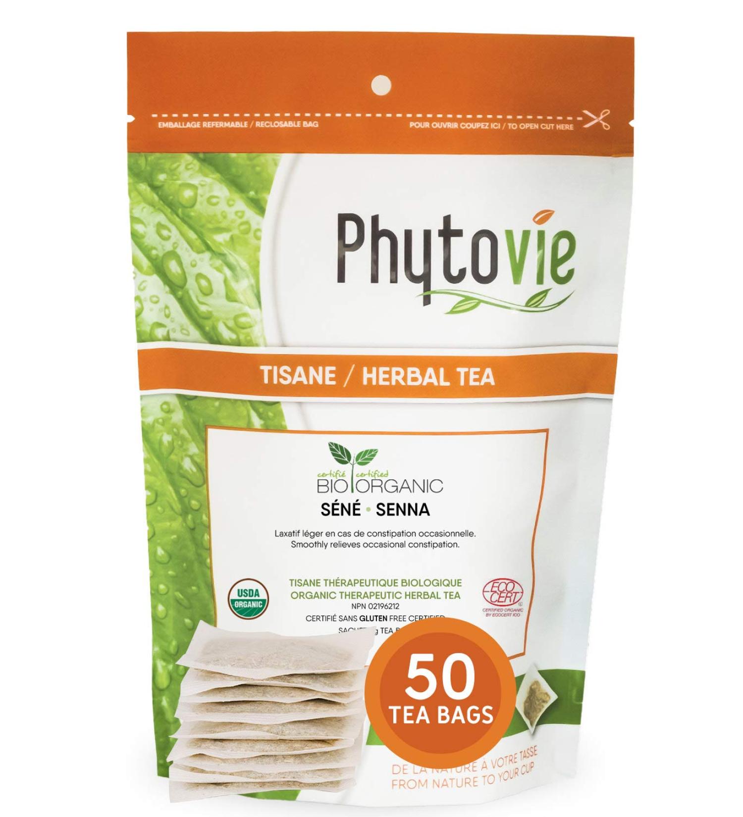 Senna Detox Organic Herbal Tea - Natural Laxative for Constipation Relief and Colon Cleanse Pack of 50 Tea Bags - Buy Online on GoSupps.com