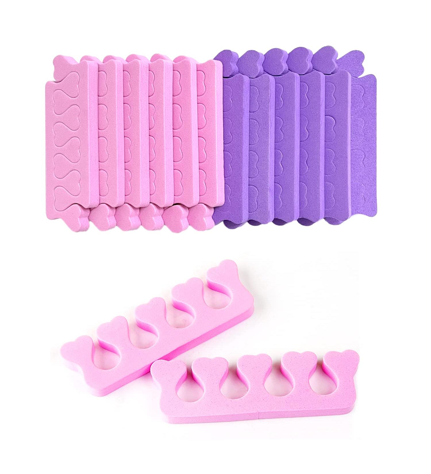 Peach Heart Toe & Finger Separator Set - 24 Pieces | Nail Art Pedicure Tool - Buy Online on GoSupps.com