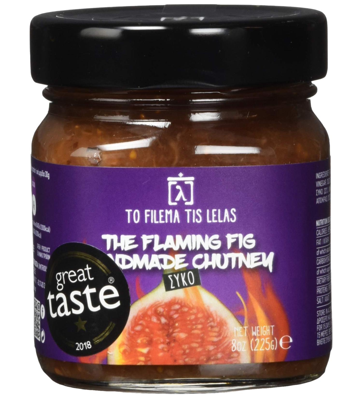 To Filema Tis Lelas Handmade Fig Chutney - The Flaming Fig 450g (Pack of 2 x 225g) | Premium International Shipping - Buy Online on GoSupps.com