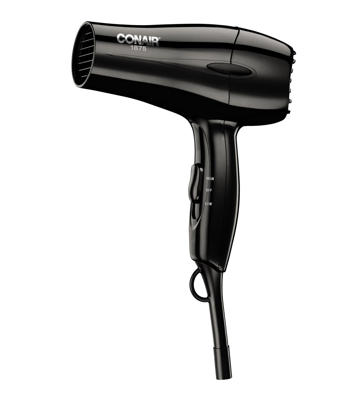 Conair 1875 Watt Mid-Size Hair Dryer, Black