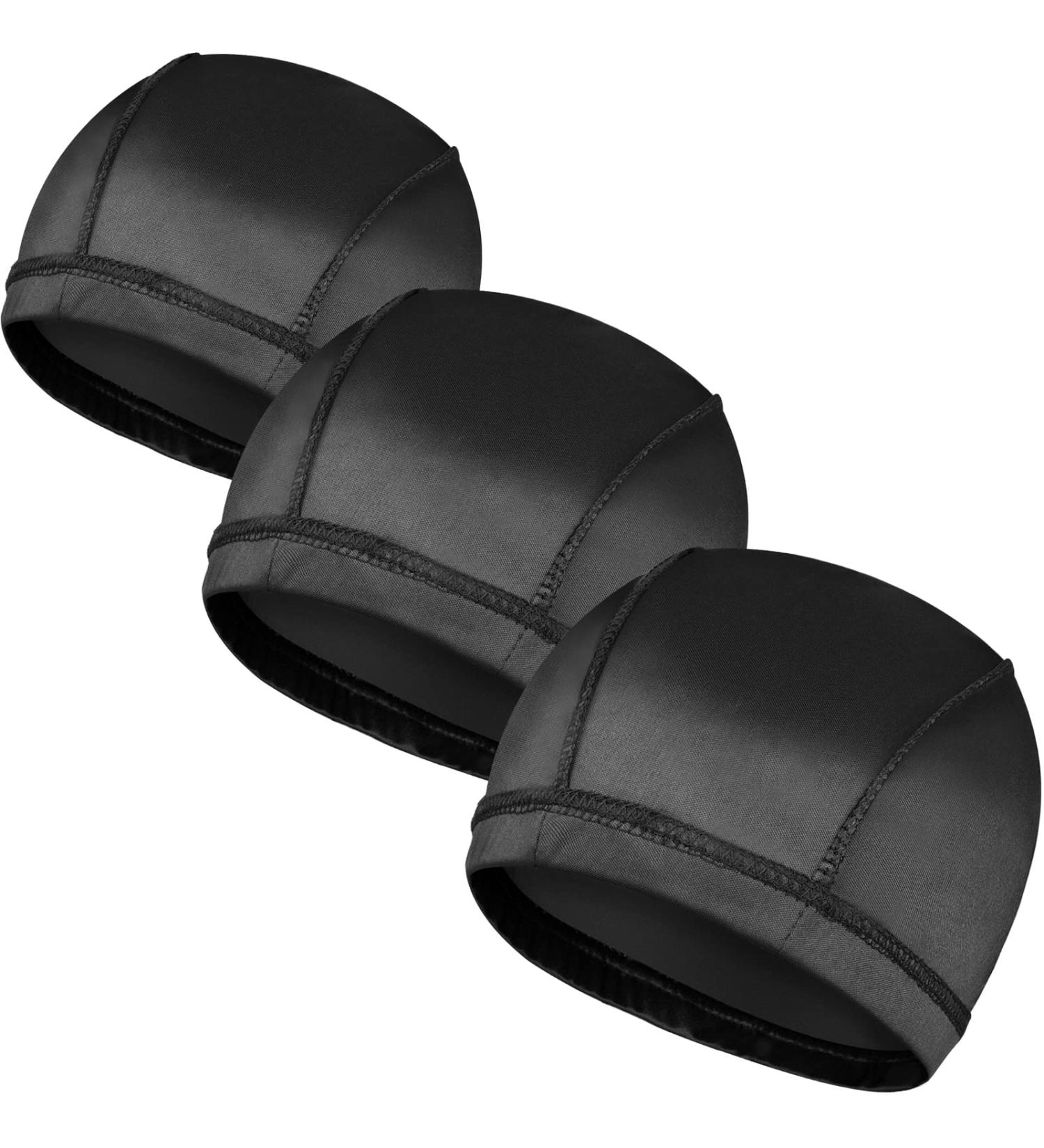 3PCS Silky Wave Caps for Men - Good Compression Caps for Wavers - Blakc - Buy Online on GoSupps.com