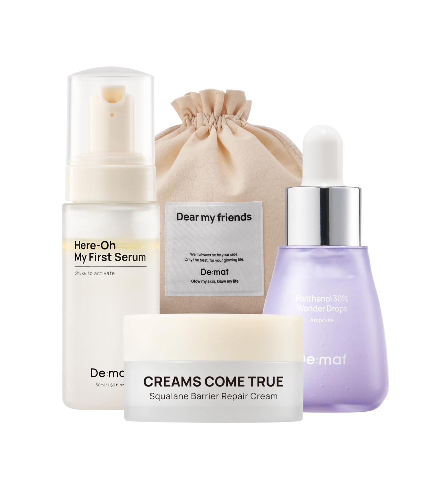 De:maf Welcome Kit Skincare Set 3 Essential Skincare Products with a Travel Pouch - Buy Online on GoSupps.com