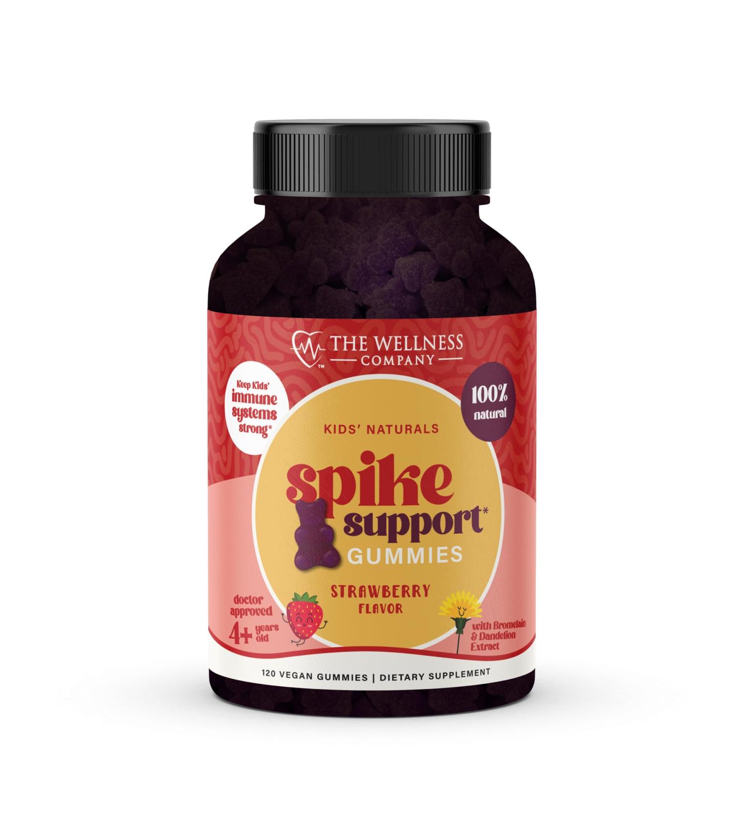 Kids Naturals Spike Support Gummies Year-Round Wellness with Vitamin C D & Zinc | 120ct (2 Month Supply) 120 Count (Pack of 1) - Buy Online on GoSupps.com