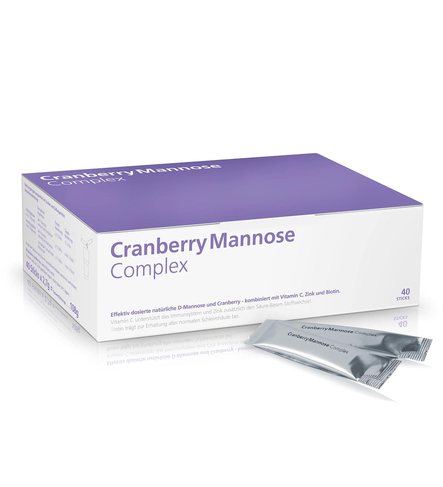 Cranberry Mannose Complex - High Dose D-Mannose Powder with Zinc Biotin & Vitamin C for Healthy Bladder - 108g Pack | International Shipping Available - Buy Online on GoSupps.com