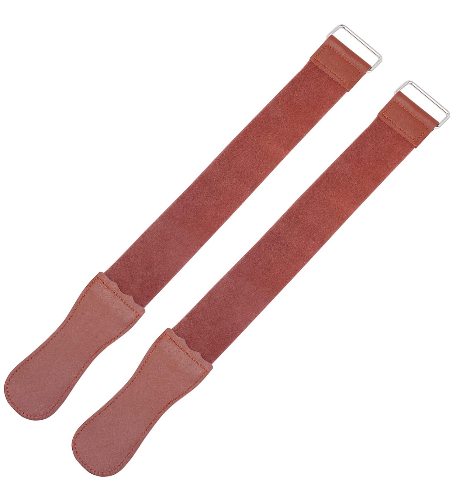 GORGECRAFT 2Pcs 19x2Inch Straight Razor Strop Leather Sharpening Straps - Barber Shop Supplies for Men - Buy Online on GoSupps.com