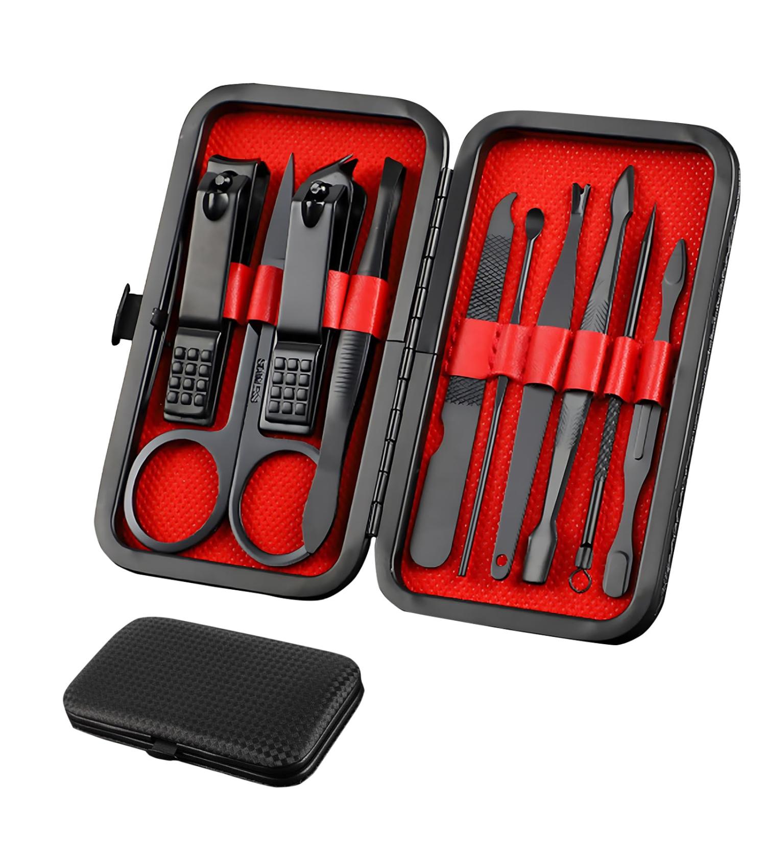 10-Piece Manicure Kit for Men & Women - Nail Clippers Toenail Clippers & Nail File - Premium Manicure Tools for Perfect Nails - Buy Online on GoSupps.com