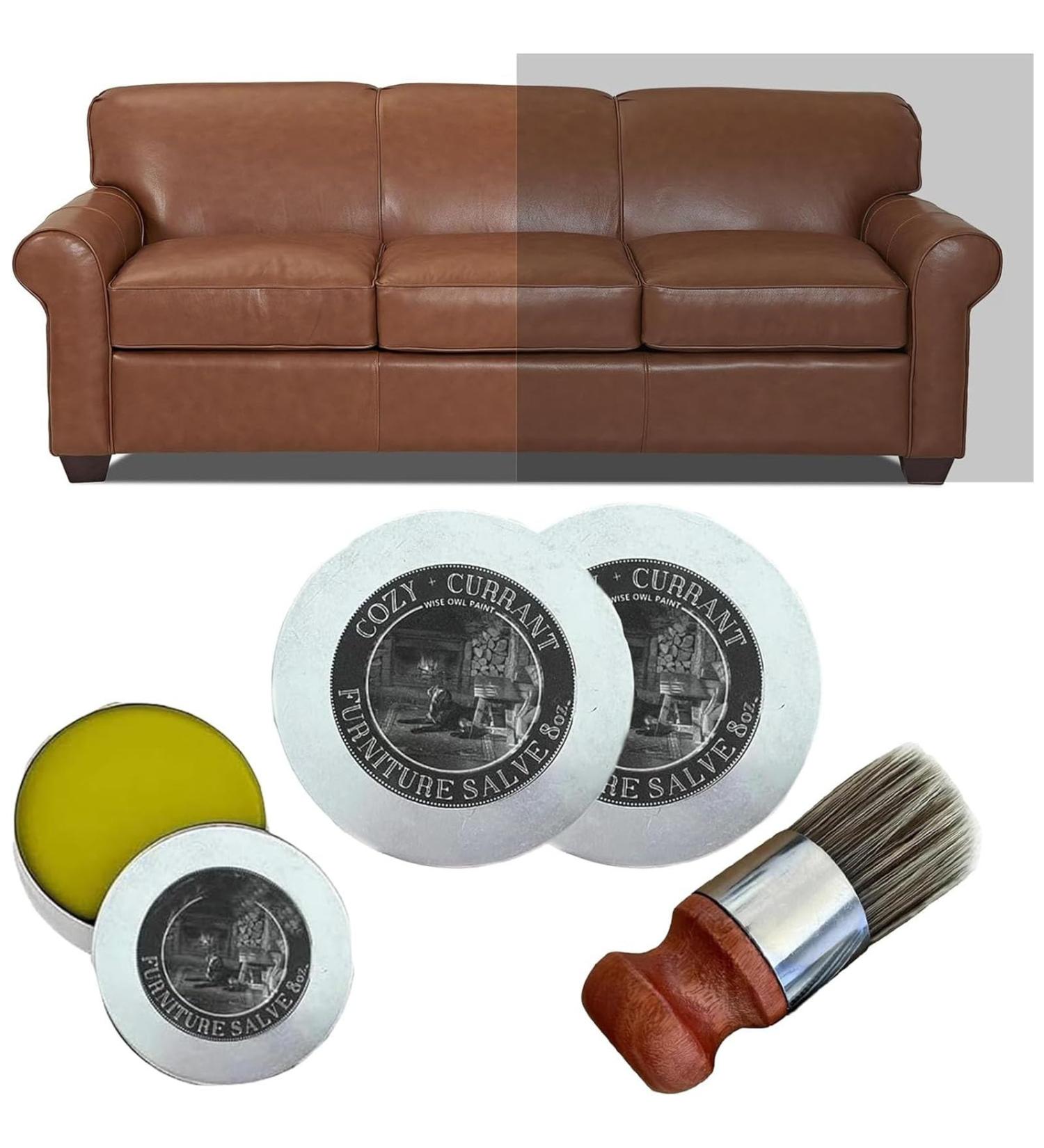 Wise Owl Furniture Salve - All-Natural Leather Care Formula for Long-Lasting Hydration | 2 Pcs Prevents Dryness & Cracking - Ideal for Multiple Surfaces - Buy Online on GoSupps.com