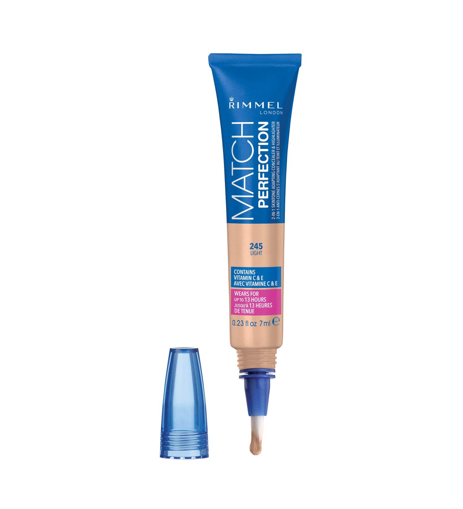 Rimmel Match Perfection 2-in-1 Concealer and Highlighter - Light Shade - Buy Online on GoSupps.com