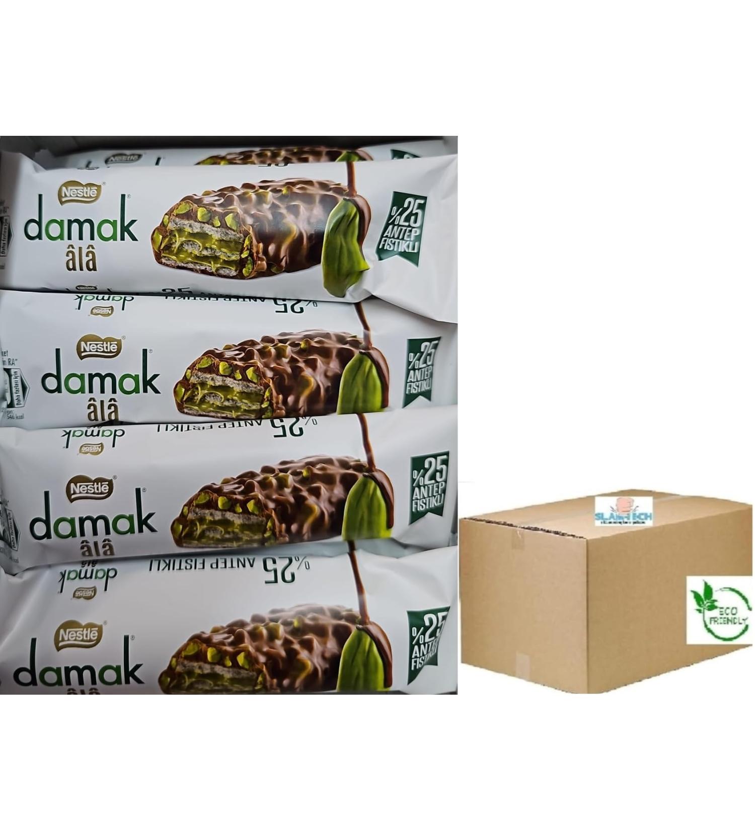 Nestle Damak Ala Chocolate Wafer Pistachio 30g x 12 Boxed Slamtech - Buy Online on GoSupps.com