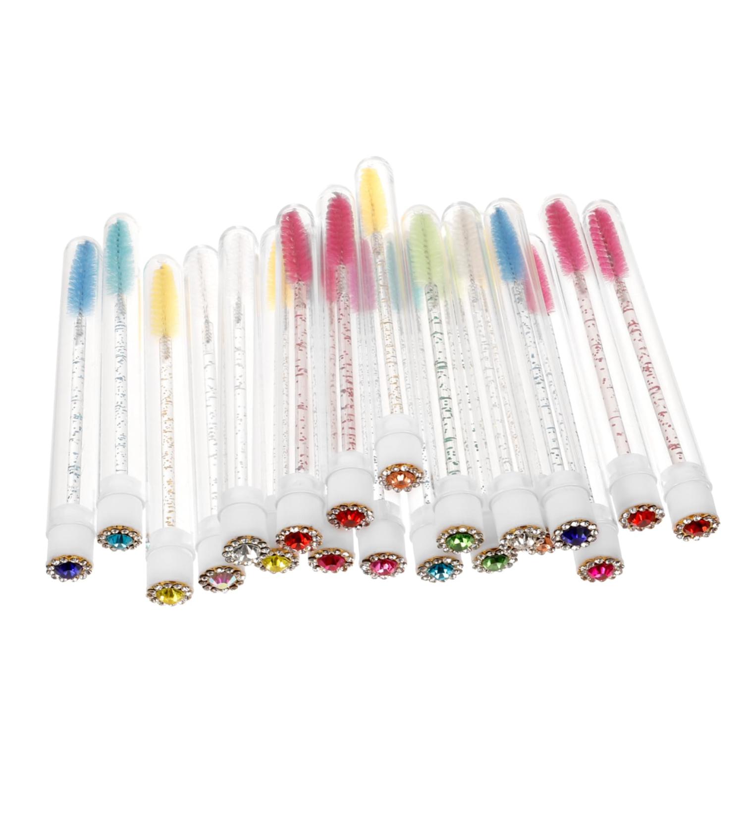 Ipetboom 20sets Mascara Wand Tube Felt Pencil Case Mini Makeup Applicator Artificial Fiber Travel Filling - Buy Online on GoSupps.com