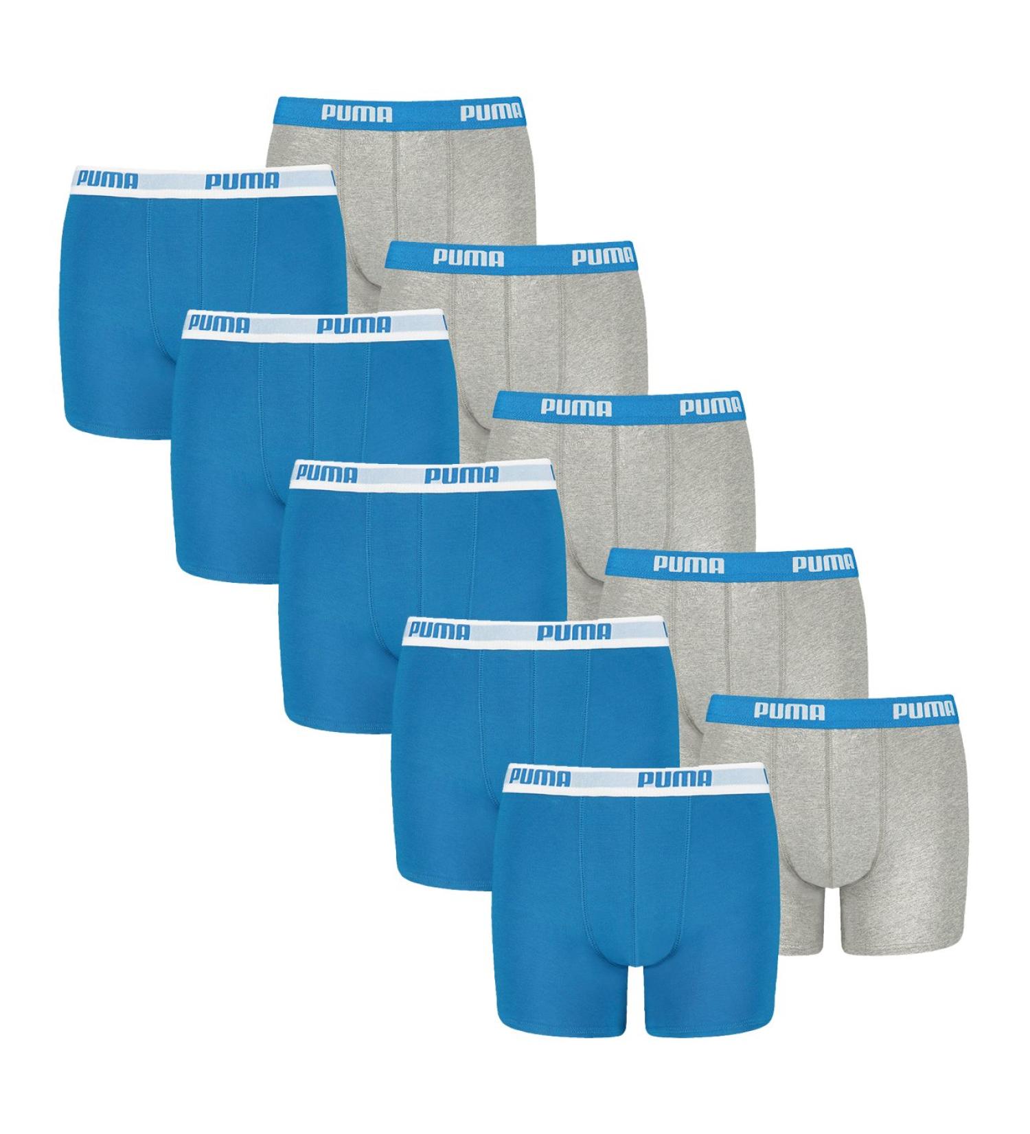 PUMA Junior Boys Boxershorts Basic Boys Boxer 4-Pack Size:140 (M) Color:Blue/Grey