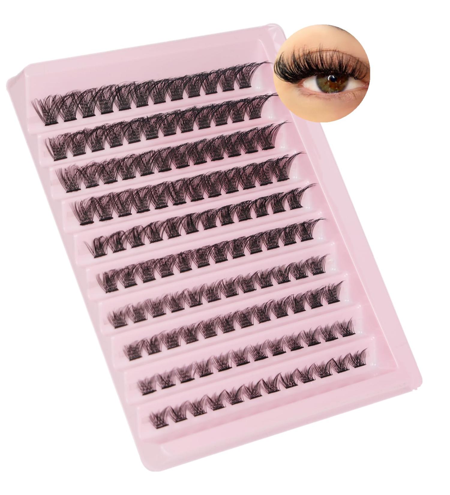 Lash Clusters 120Pcs DIY Individual Eyelash Extensions D Curl 8-16MM - Natural Look, Reusable, Classic Lashes (#01) - Buy Online on GoSupps.com