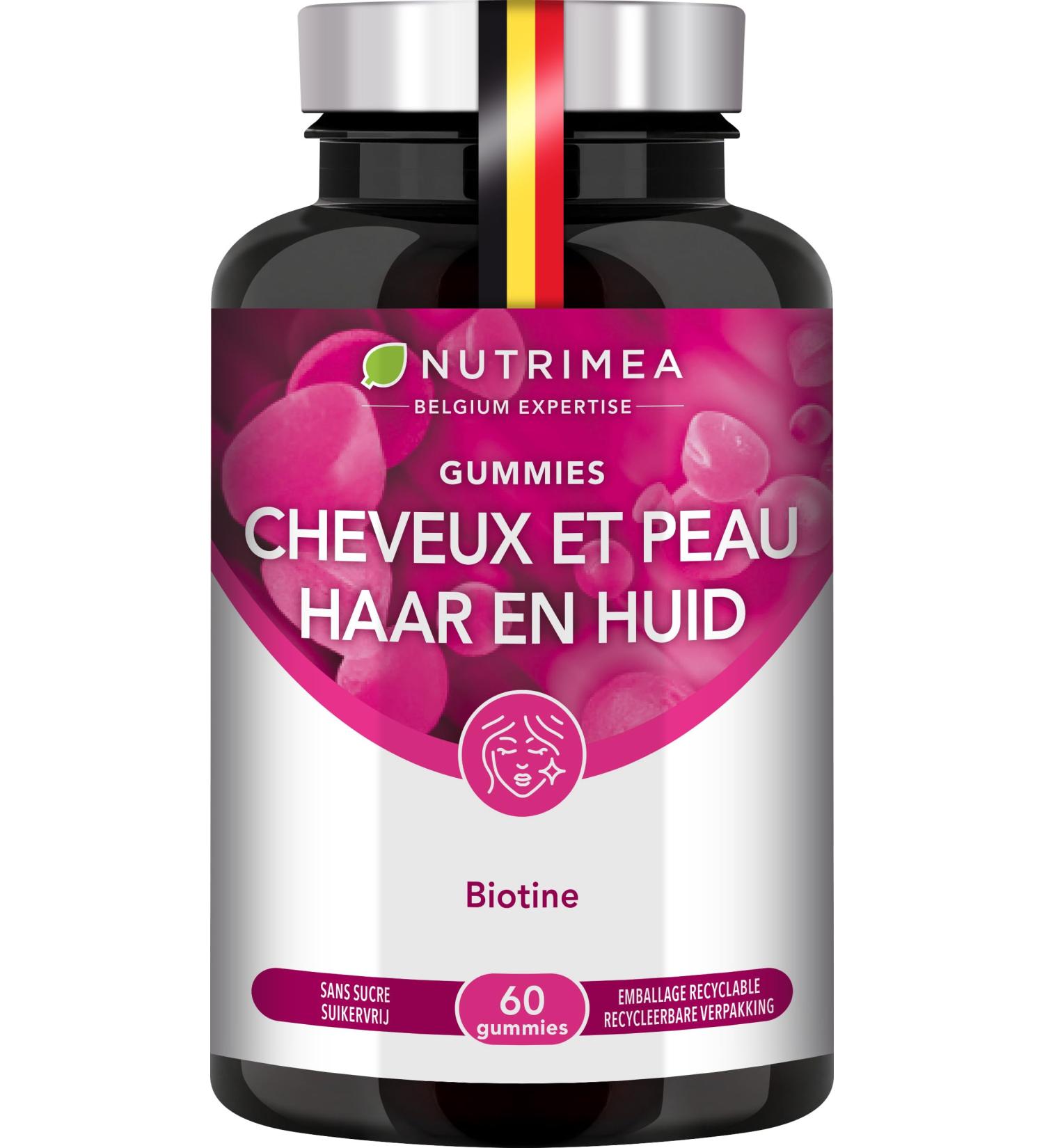  Laboratoires Nutrimea Nutrimea - Hair and Nail Gummies - Hair and Nail Health - Skin Quality - With Biotin Zinc and Selenium - Buy Online on GoSupps.com