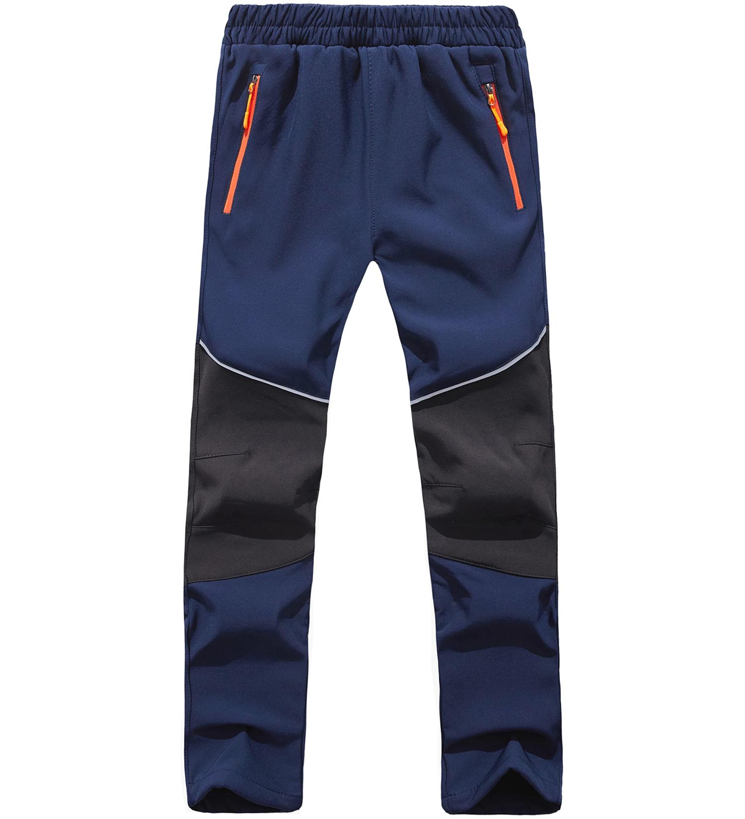 DANFGEA Kids Snow Ski Pants - Waterproof, Windproof Fleece Lined Snowboard Pants for Boys and Girls - Navy Blue, Size 12Y - Buy Online on GoSupps.com