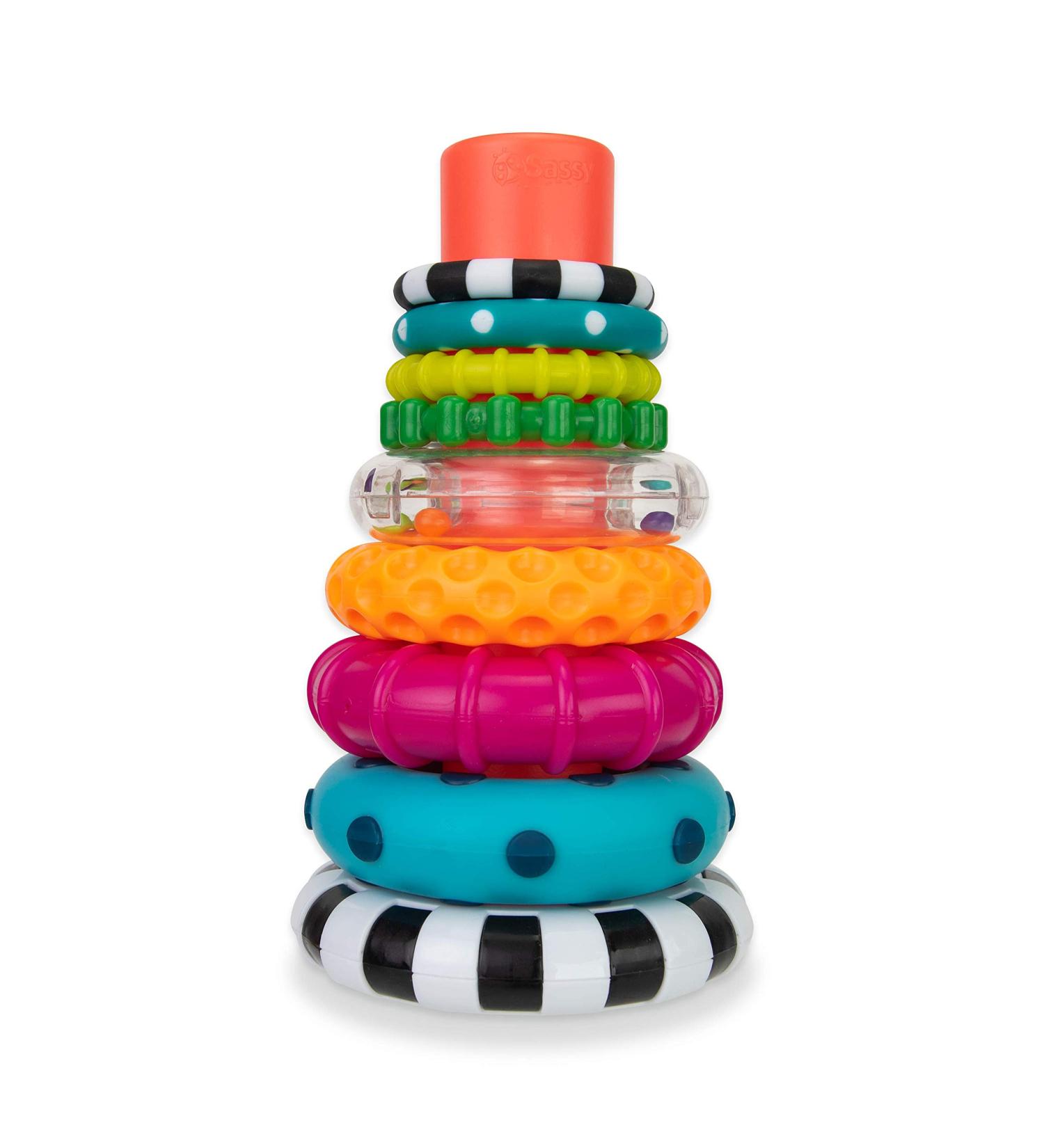 Sassy Stack of Circles Ring Stacker - 10 Piece Set | Unique Playful Toy for Creative Fun - Buy Online on GoSupps.com