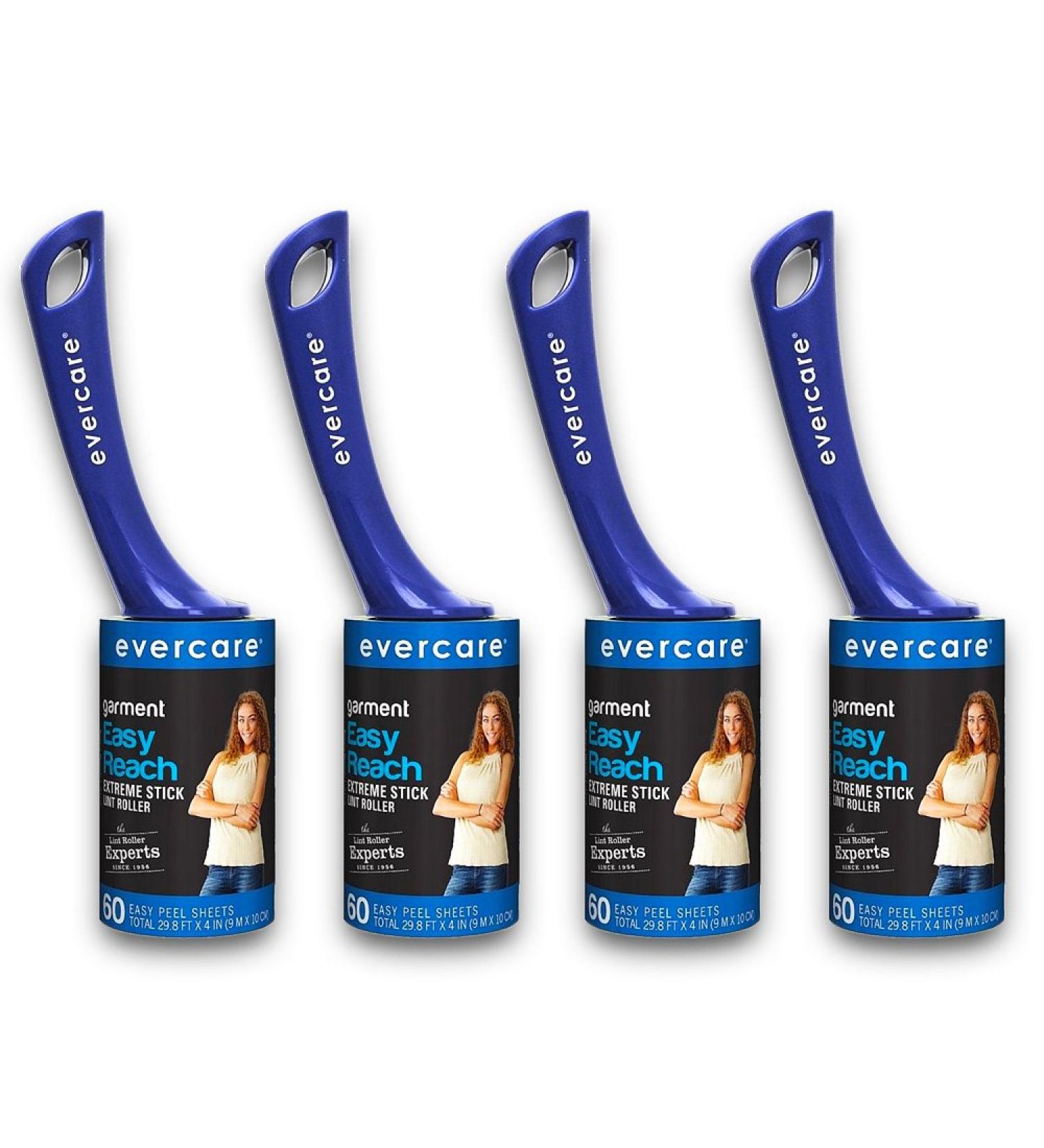 Evercare Giant Lint Roller Extra Large Sheets 60 ct-2 ct (Quantity of 4)
