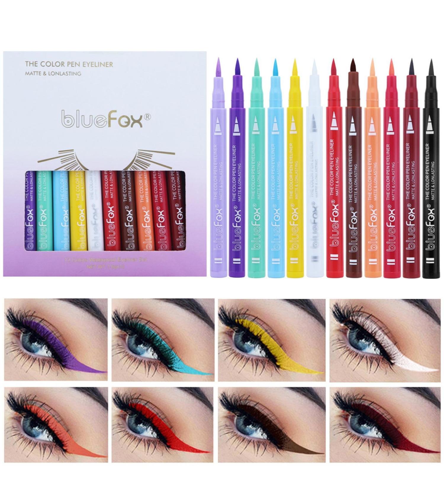 Colorful Liquid Eyeliner Set | Quick-Dry Matte Colored Eyeliners Waterproof Smudge Proof Pigmented Eyeliner for Natural and Eye Makeup Long-Lasting Neon Eye Liner Pencils for Shakven - Buy Online on GoSupps.com
