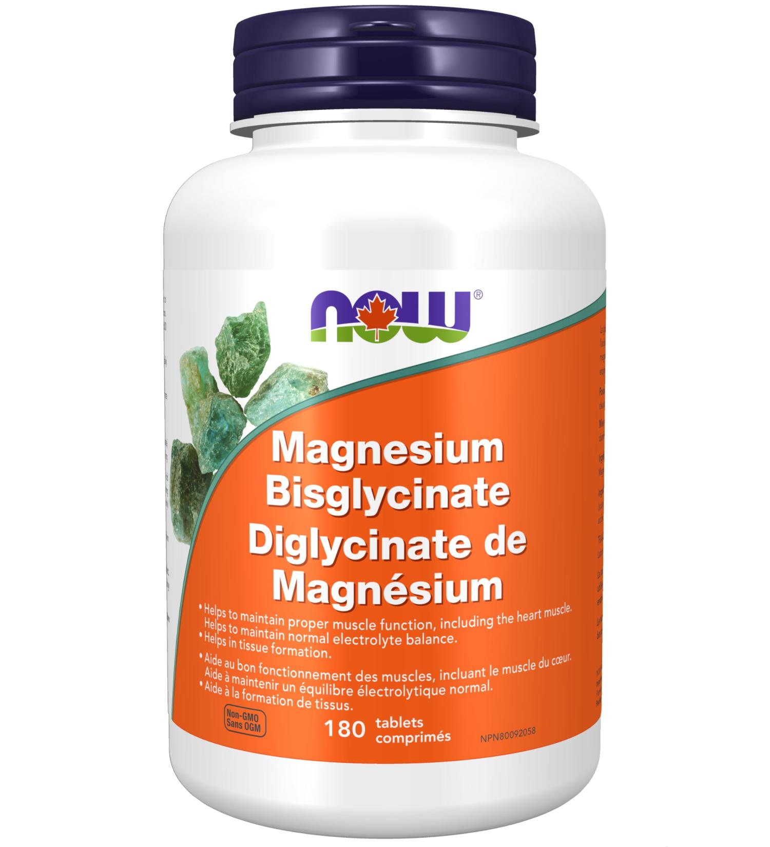 Now Foods Magnesium Bisglycinate 100mg 180tab - Buy Online on GoSupps.com