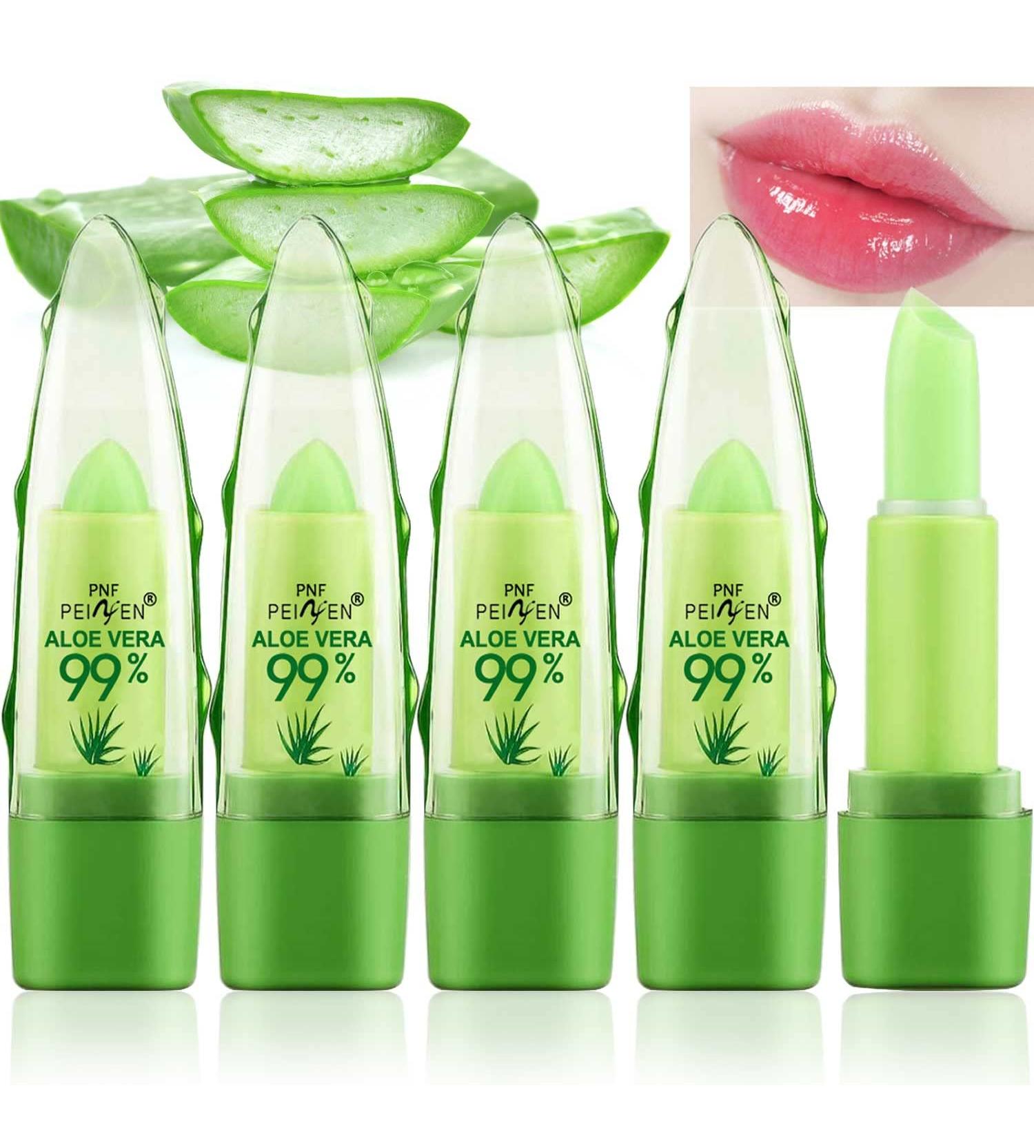 4 Pack Aloe Vera LemonSac Long Lasting Lip Balm Set | Moisturizing Color Changing Lip Gloss (4Pcs) - Buy Online on GoSupps.com