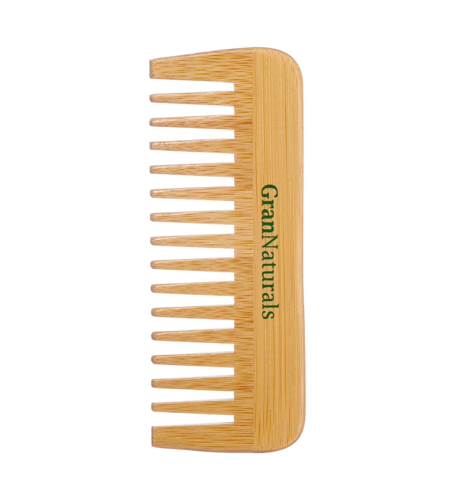 GranNaturals Wide Tooth Wooden Comb - Natural Detangler for Wet or Dry Hair - Prevents Tangle & Static - Styling Tool for All Hair Types - Buy Online on GoSupps.com