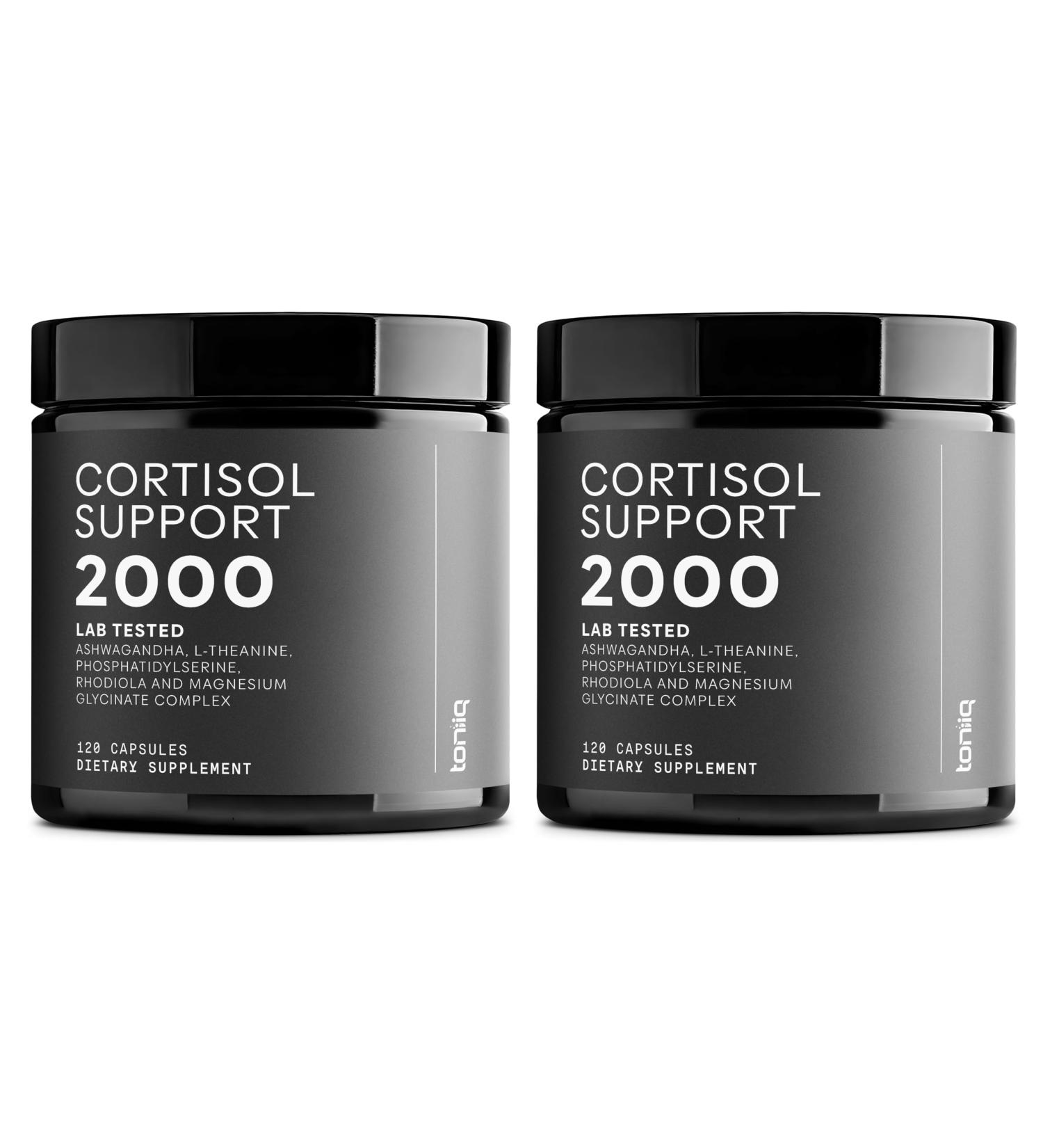 Cortisol Supplement for Women and Men 23,000mg Herbal Equivalent with 25% Withanolides Ashwagandha & 3% Rosavins Rhodiola 2000mg Extract Third-Party Tested 240 Capsules - Buy Online on GoSupps.com