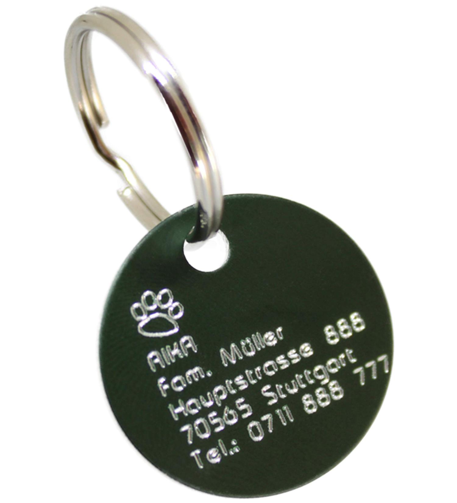 Personalized Dog Tag with Engraving | Custom ID & Address Plate - Green Matt Finish - Buy Online on GoSupps.com
