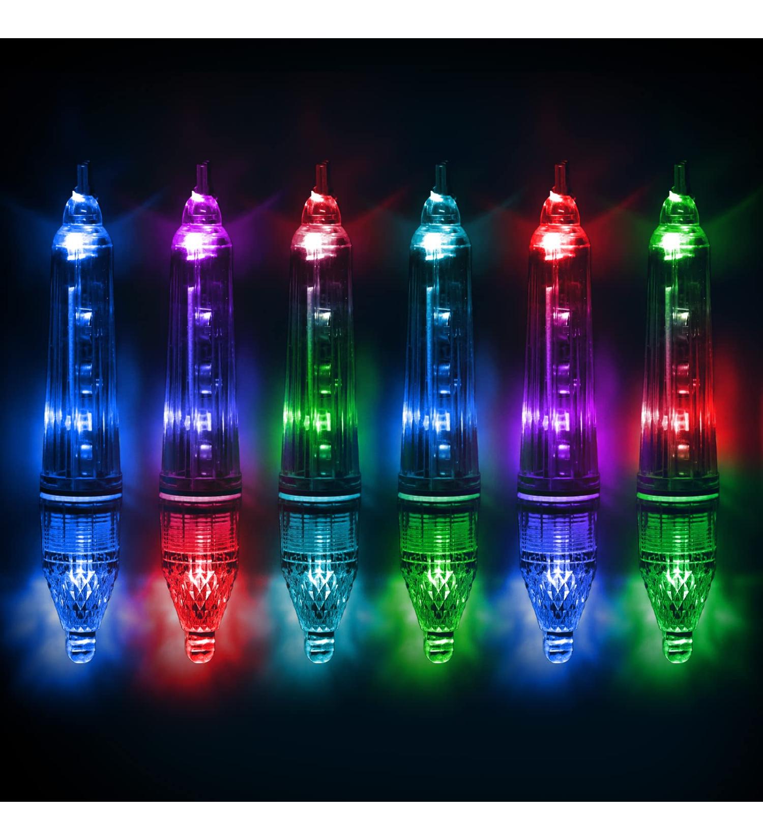 6 PCS Deep Drop LED Fishing Lights - Waterproof Colorful Flashing Strobe Bobbers for Saltwater & Freshwater Fishing - Buy Online on GoSupps.com