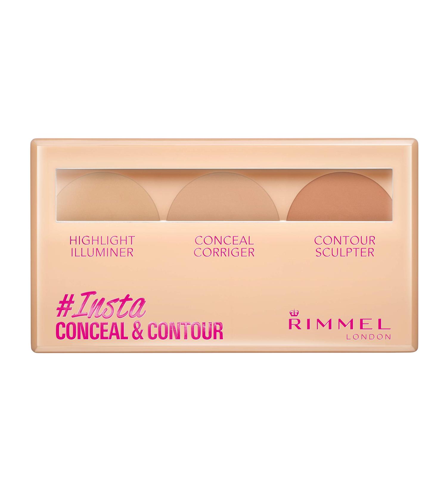 Rimmel London Insta Conceal and Contour Palette 7g Light - Perfect for Flawless Contouring - Buy Online on GoSupps.com