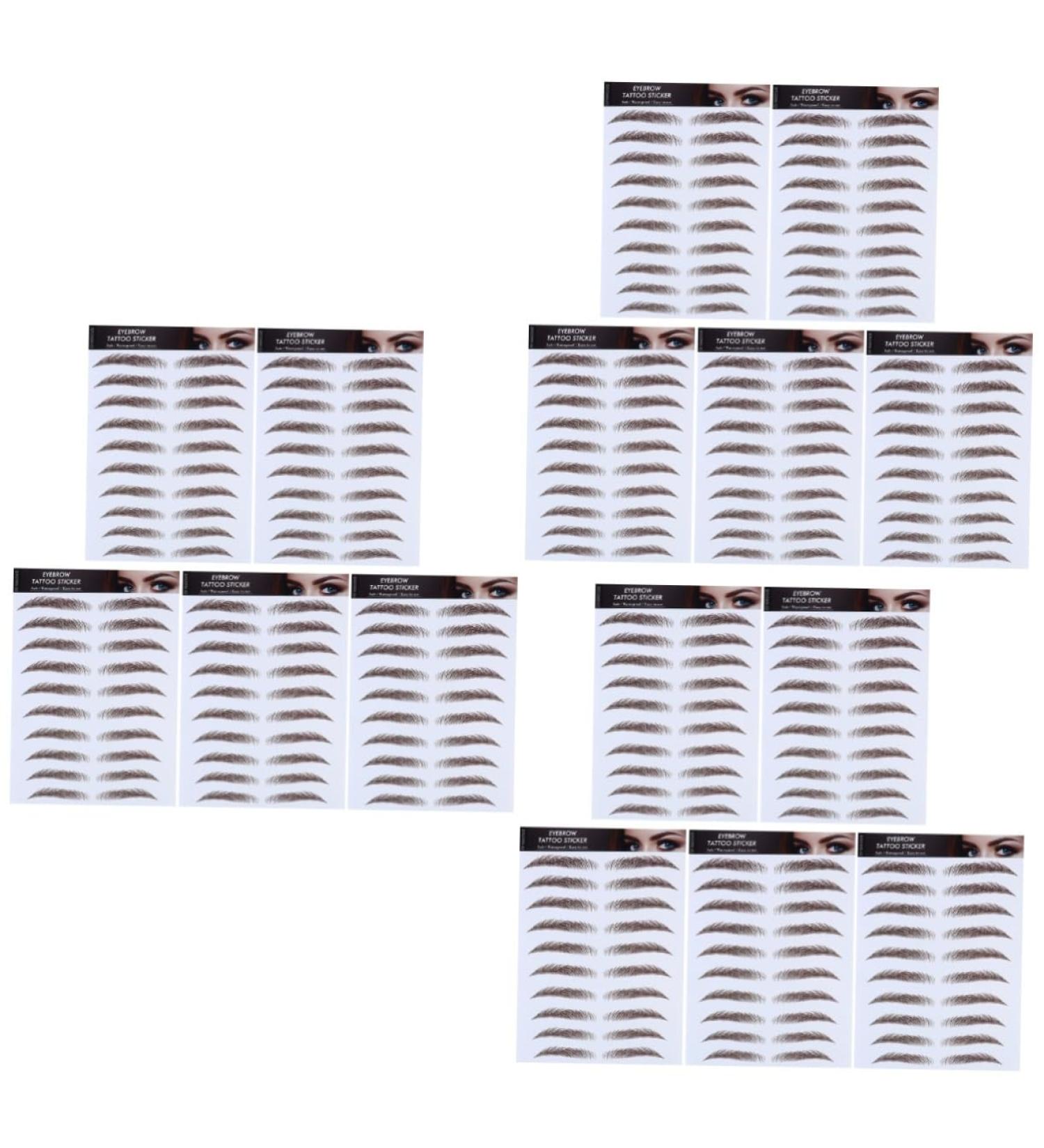 NOLITOY 15 Pcs Eyebrow Stickers Eyebrow Transfer Tattoos False Eyebrows Cosmetics Water Proof Post Paper 3d - Buy Online on GoSupps.com