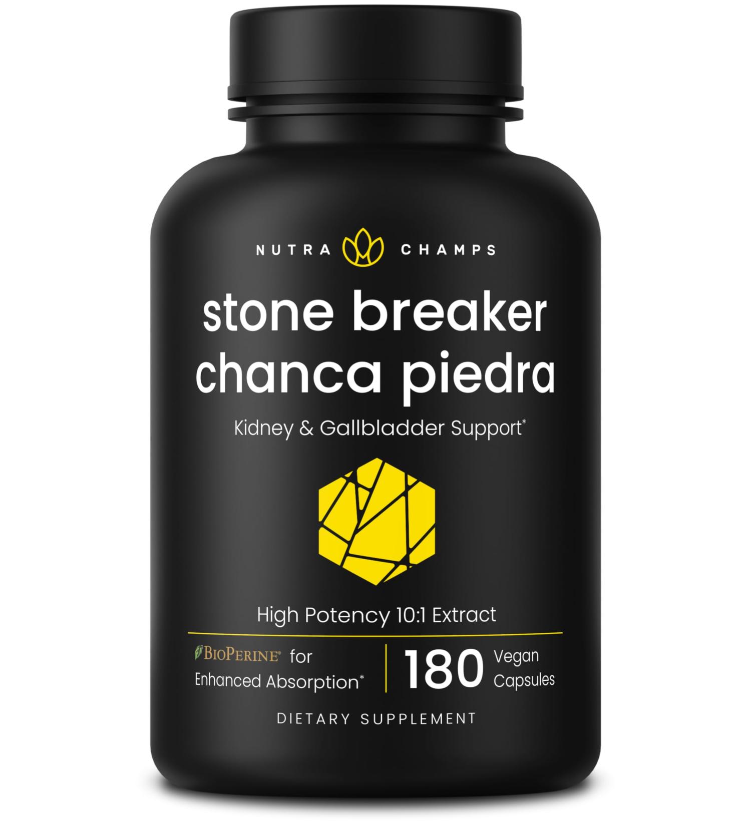Chanca Piedra Stone Breaker Kidney Stone Dissolver Support & Gallbladder Cleanse Supplement Calcium Oxalate Balance & Detox for Urinary Tract 20 000 mg Equivalent Supplement with Nettle Leaf 180 Count (Pack of 1) - Buy Online on GoSupps.com