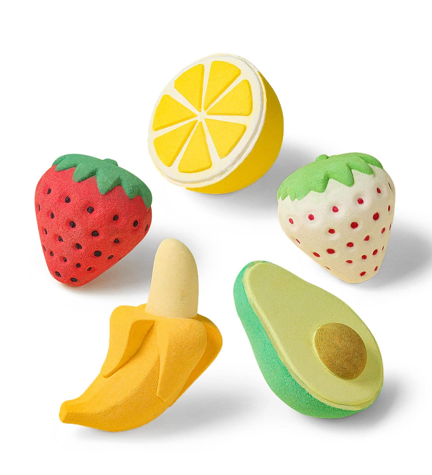 Daisy Encens Fruit Shaped Kids Bath Bombs Gift Set | 5 PCS Handmade Vegan Fizzies with Shea Butter | Fun & Moisturizing Bubble Bath for Boys and Girls - Buy Online on GoSupps.com