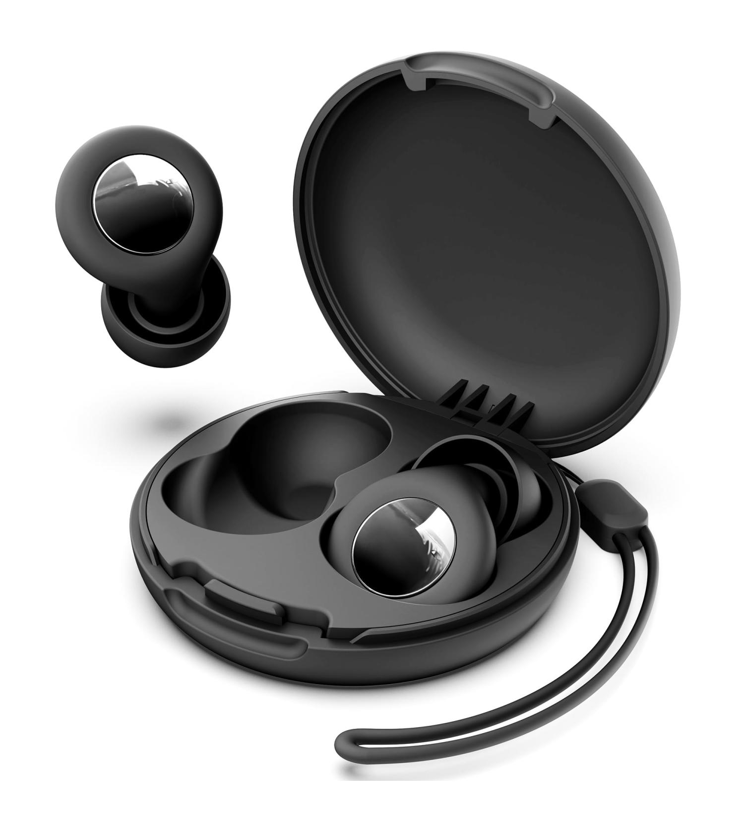 Ear Plugs for Sleeping - Soft Reusable Silicone Earplugs | NRR 30 dB Noise Reduction for Travel Concerts & Focus | Includes Storage Case - Black - Buy Online on GoSupps.com