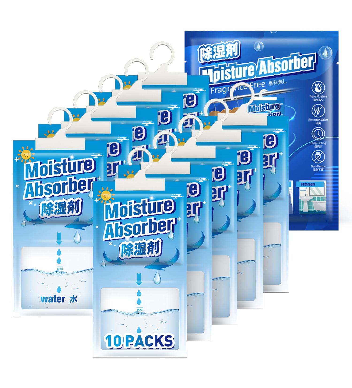 Premium Hanging Moisture Absorber for Closet - Eliminate Odors & Humidity - Buy Online on GoSupps.com
