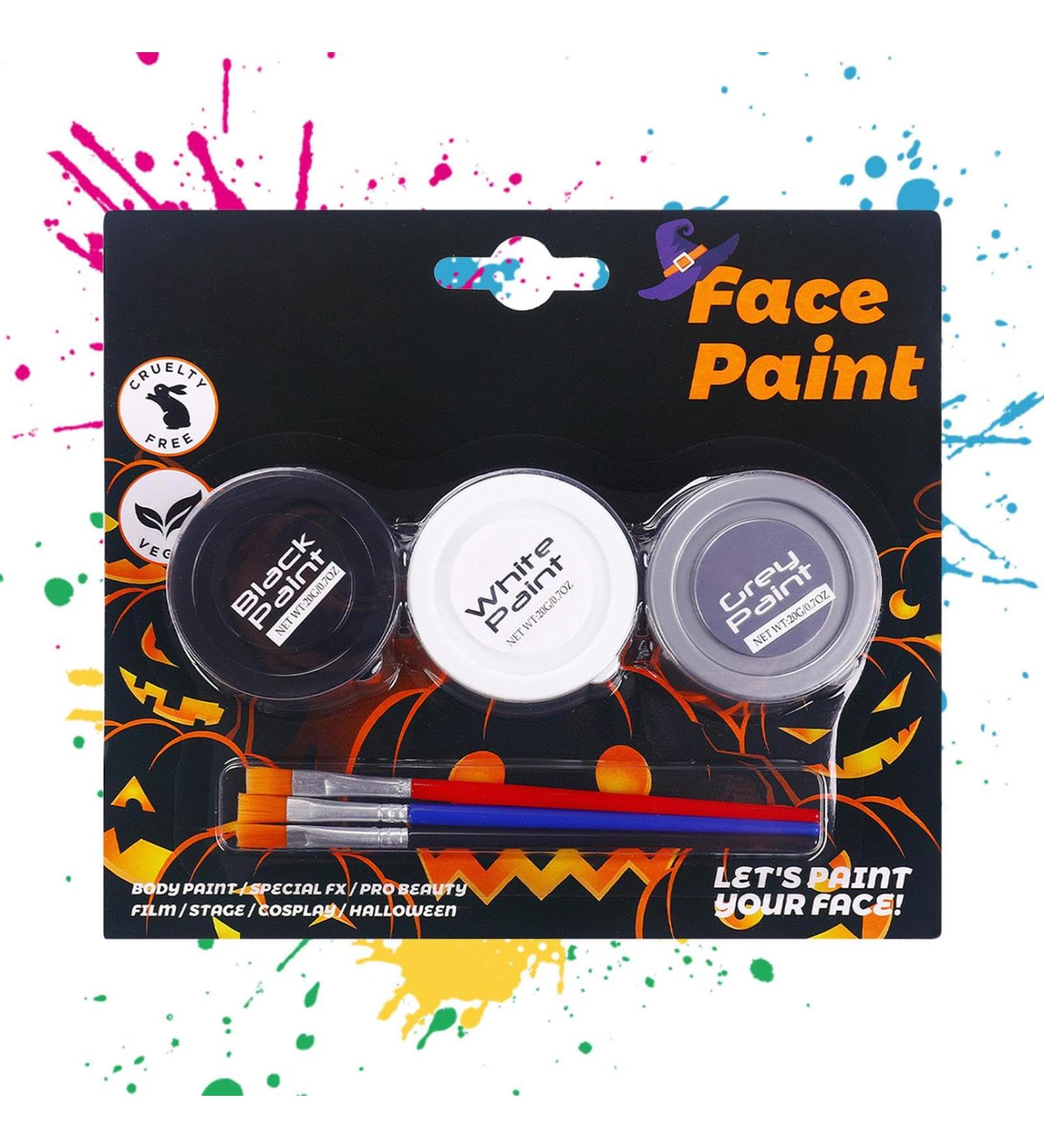 Body Paint for Skin | Washable Makeup Cream 3 Colors Water-Soluble Paint for Body and Face - For Gothic Party Sporting Event Women's Clown Vampire Witch - Buy Online on GoSupps.com