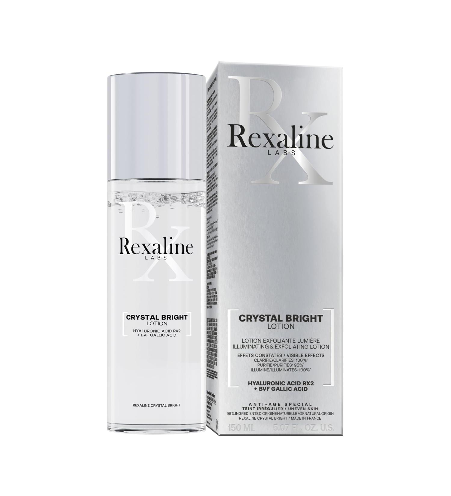 Rexaline Crystal Bright Lotion Lotion Exfoliante clat & Anti-Taches Acide Hyaluronique RX2 Acide Gallique & AHA Teint Unifi & Peau Liss e Tous Types de Peaux 150ml Lotion Crystal Bright - Buy Online on GoSupps.com