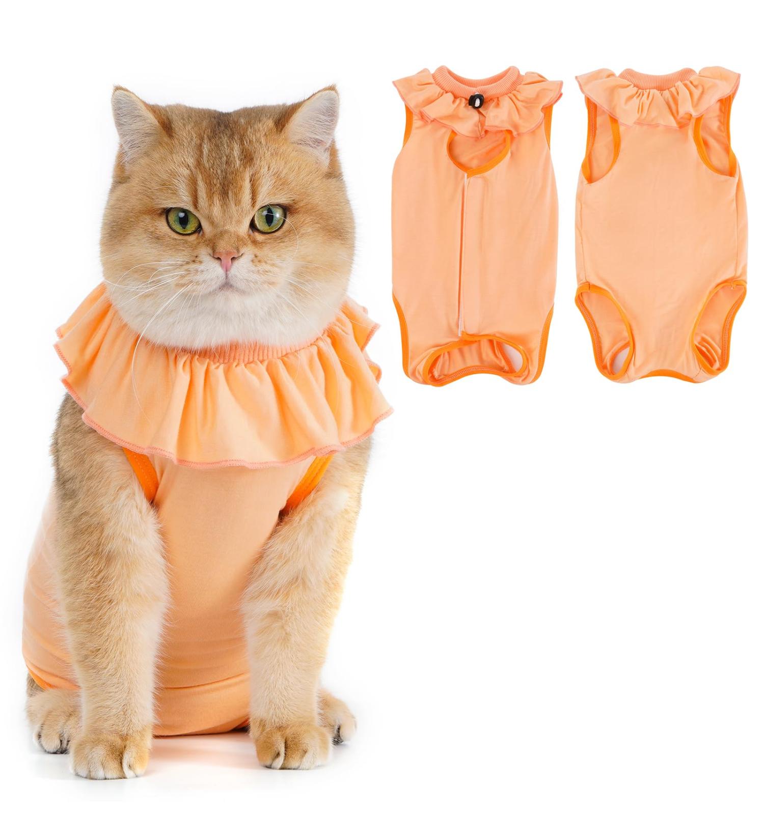 Avont Katzenbody for Cats - Post-Op Recovery Suit Leak Protection & Wound Care - Large Apricot - Buy Online on GoSupps.com
