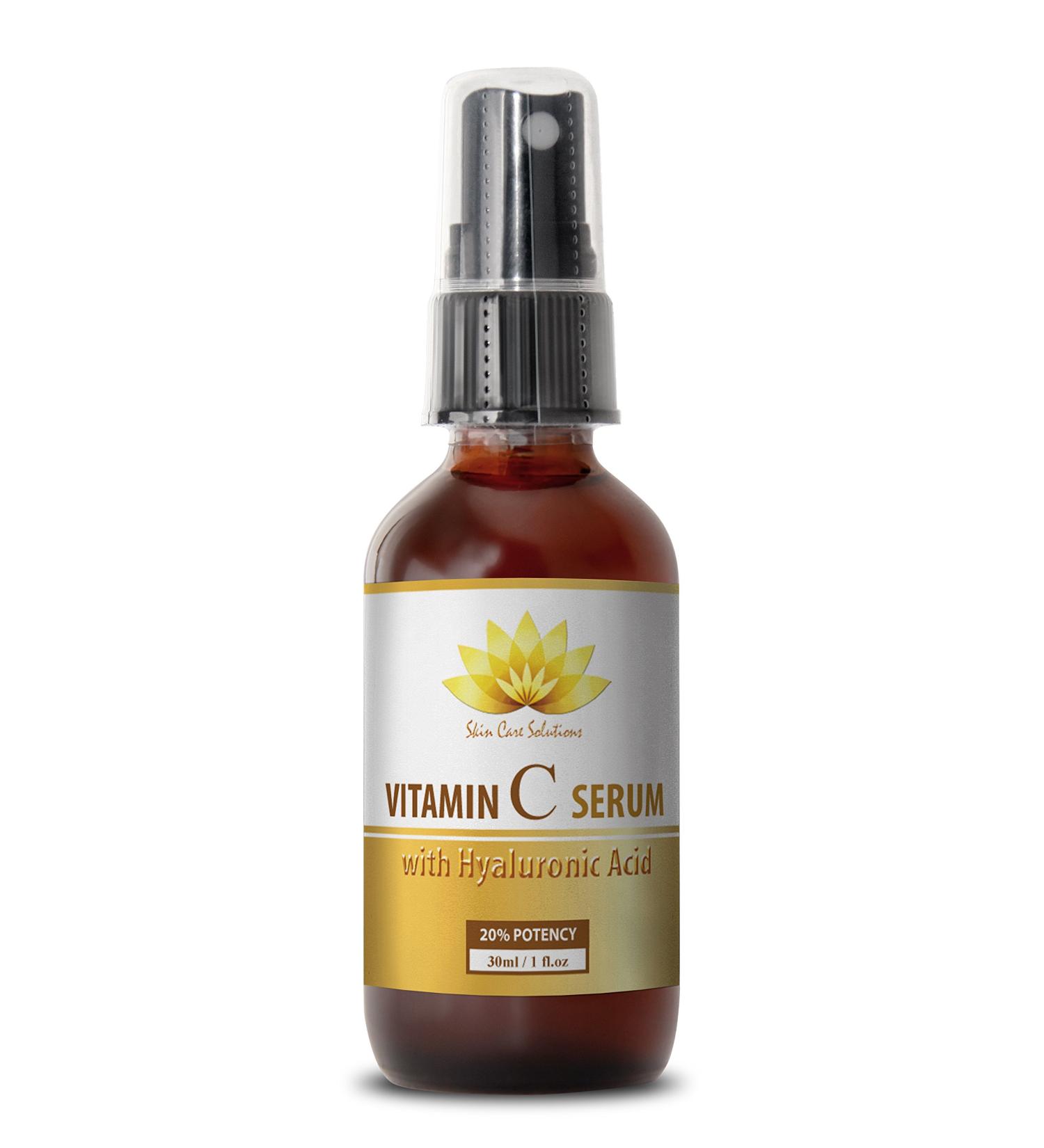 VITAMIN C SERUM with Hyaluronic Acid - Anti-Aging Face Moisturizer - Wrinkle Skin Care - 1 Bottle - International Shipping - Buy Online on GoSupps.com