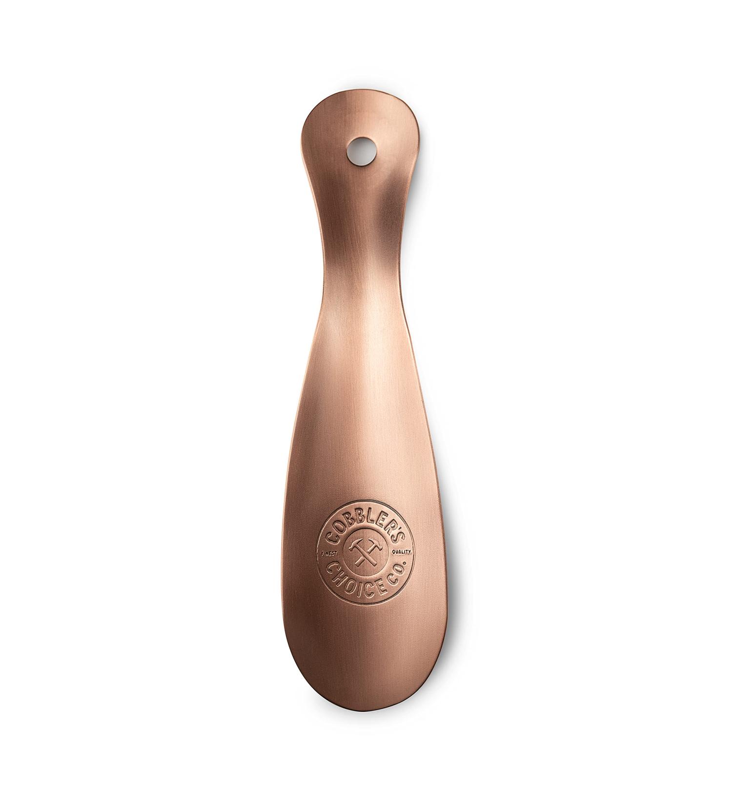 Cobbler's Choice Metal Shoe Horn - Made in the USA | Comfortable & Durable Design | Antique Copper Finish - Buy Online on GoSupps.com