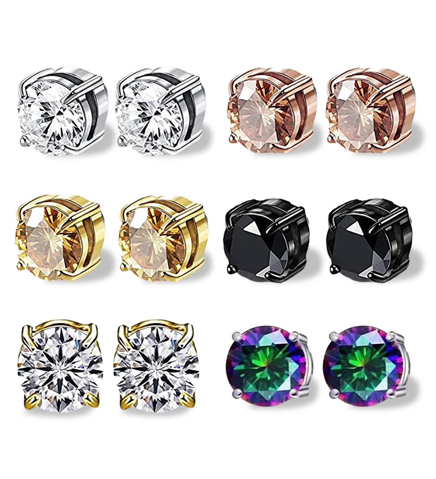 Magnet Earrings for Weight Loss | 6 Pairs Magnetic Acupressure & Lymphatic Drainage Therapy for Women - Buy Online on GoSupps.com