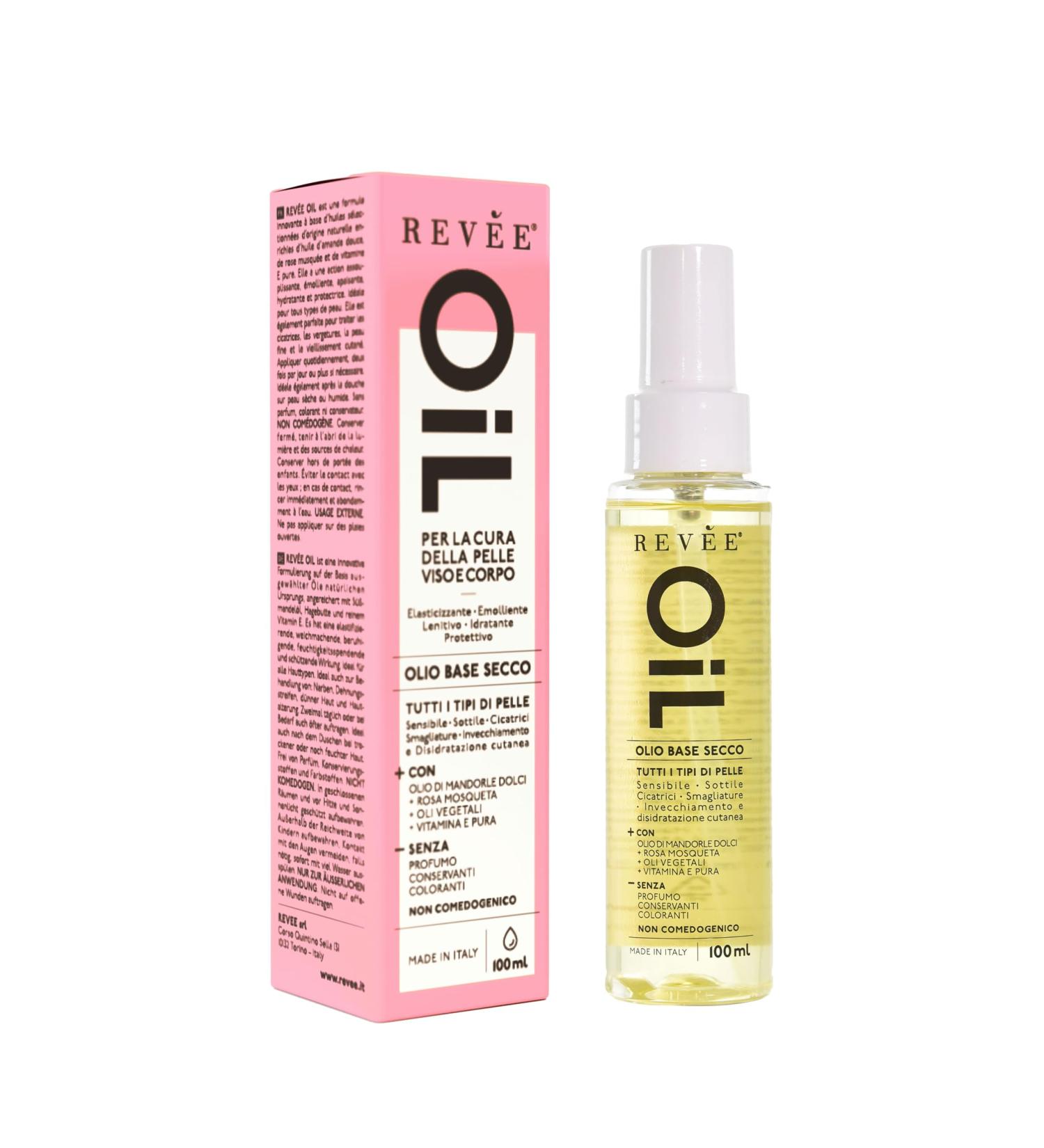 REV E OIL - Sweet Almond Oil & Mossy Rose for Body and Face Moisturizing Elastic and Protective with Vitamin E Non-Comedogenic - Treatment for Dry Skin Scars & - Buy Online on GoSupps.com